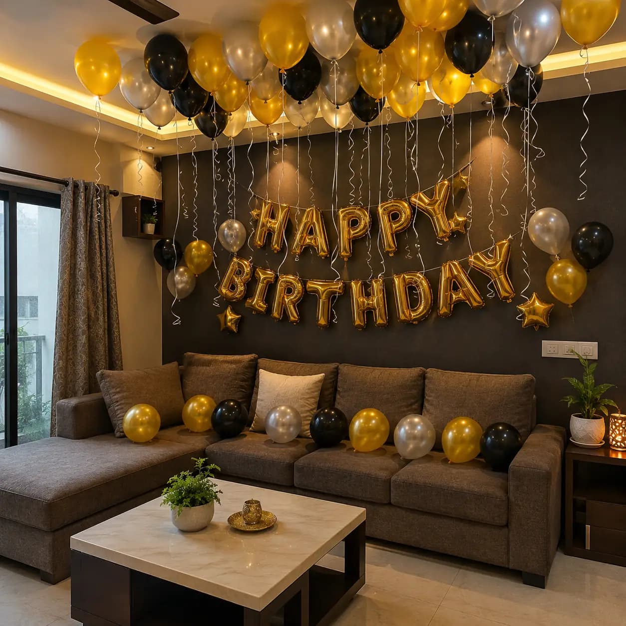 Simple Happy Birthday Room Decoration  — 7eventzz decoration