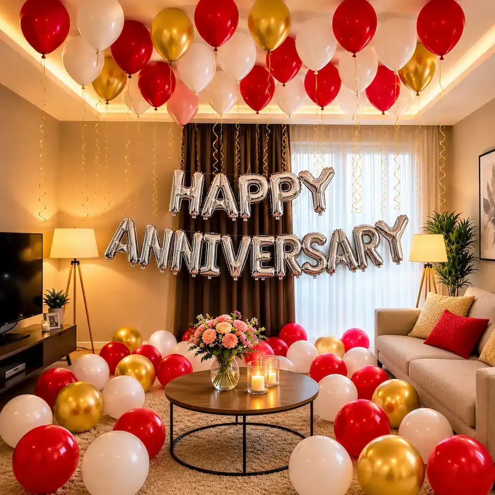 Simple Room Decoration For Anniversary — 7eventzz decoration