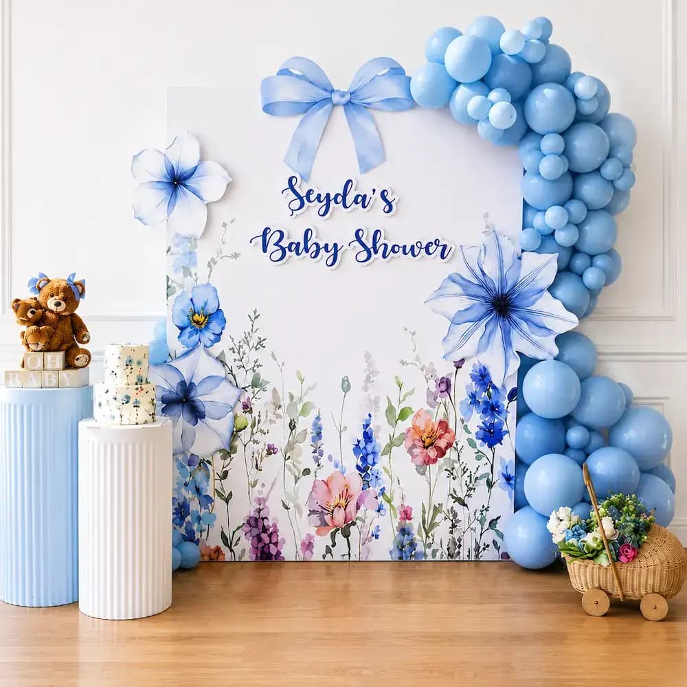 Elegant Baby Shower Decoration with Arch Balloons — 7eventzz decoration