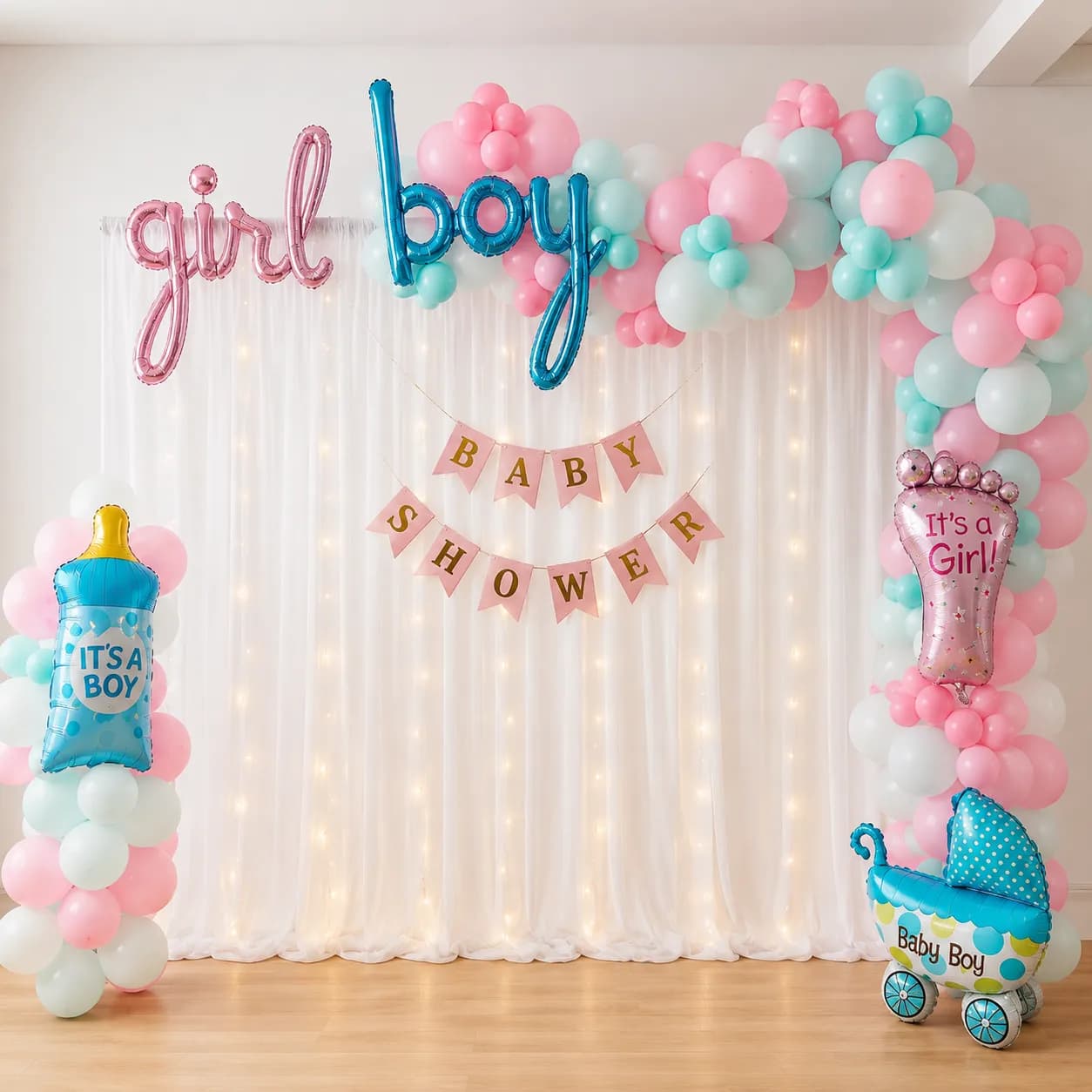 Shinning Baby Shower Backdrop