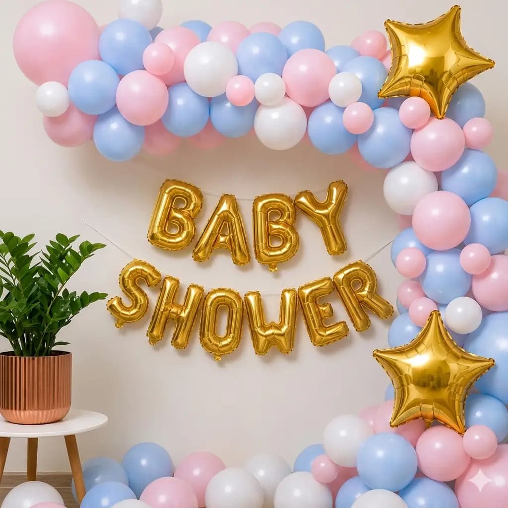 Simple Baby Shower Wall Decoration — 7eventzz decoration