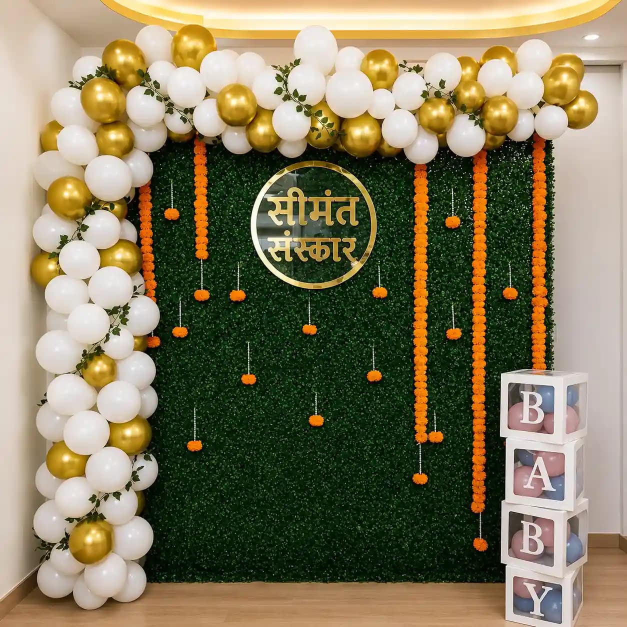 Seemantham Backdrop Decoration — 7eventzz decoration