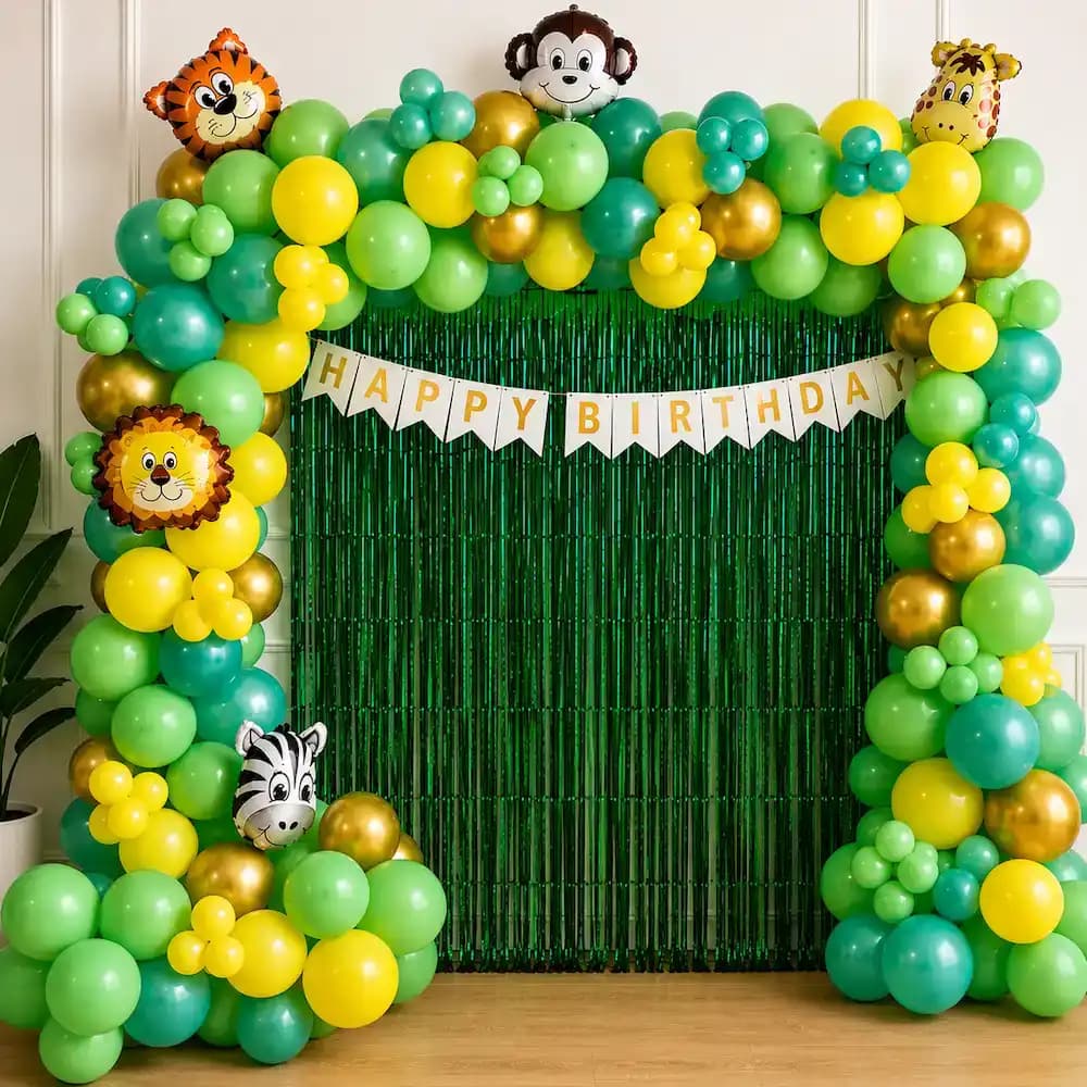 Jungle Animal Birthday Decoration for Kids at Home — 7eventzz decoration
