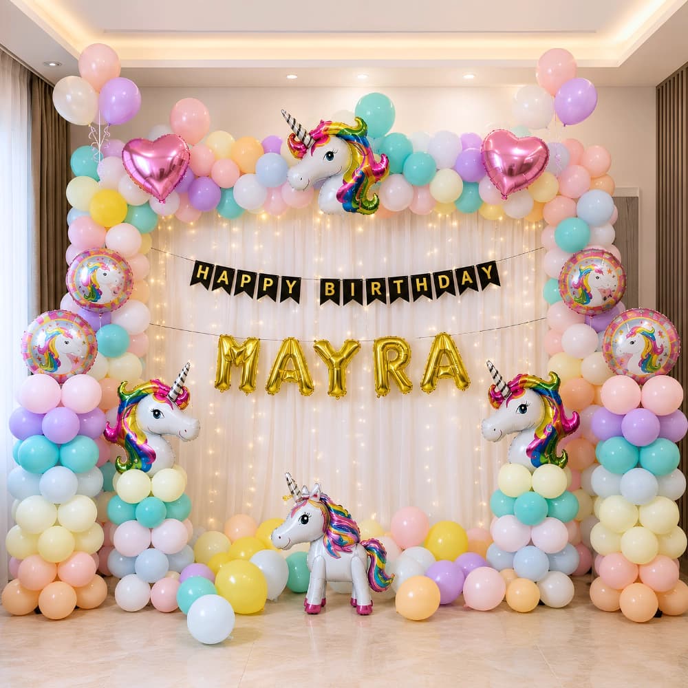 Unicorn Backdrop Decoration — 7eventzz decoration