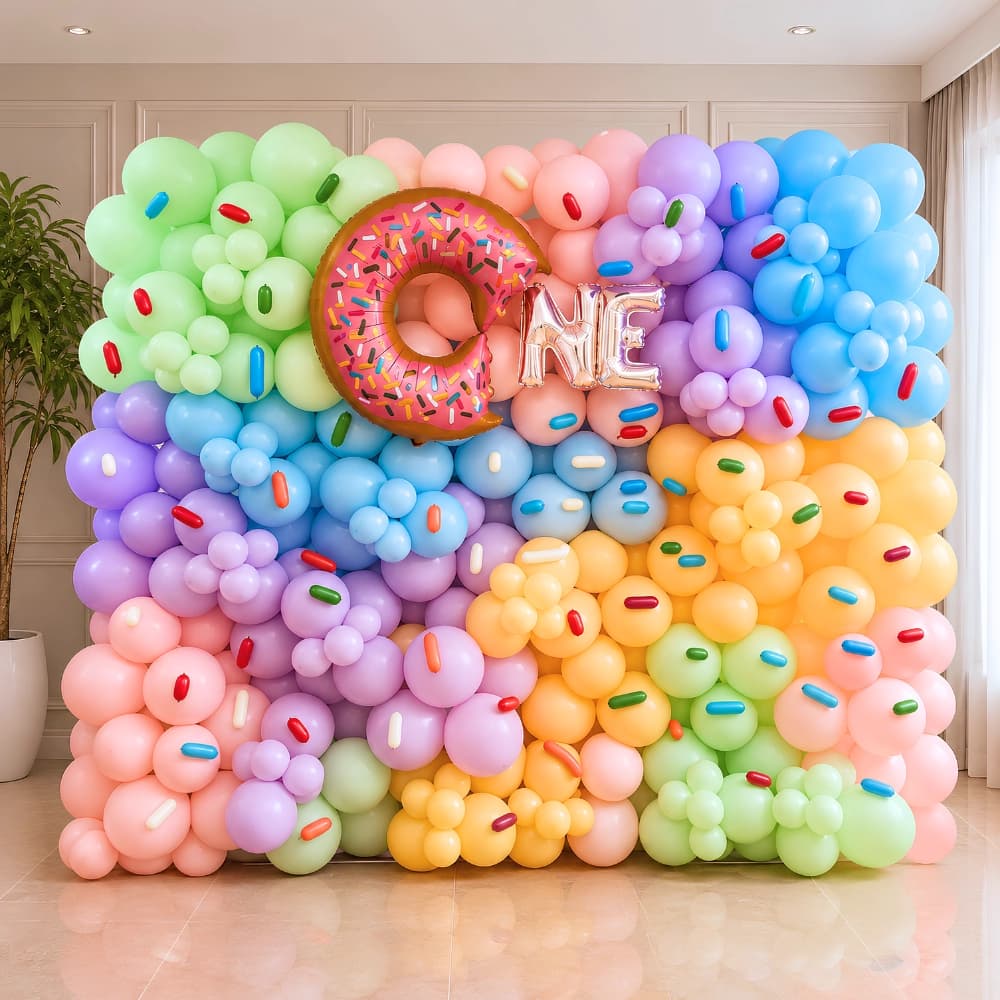 Donut Theme Balloon Wall — 7eventzz decoration