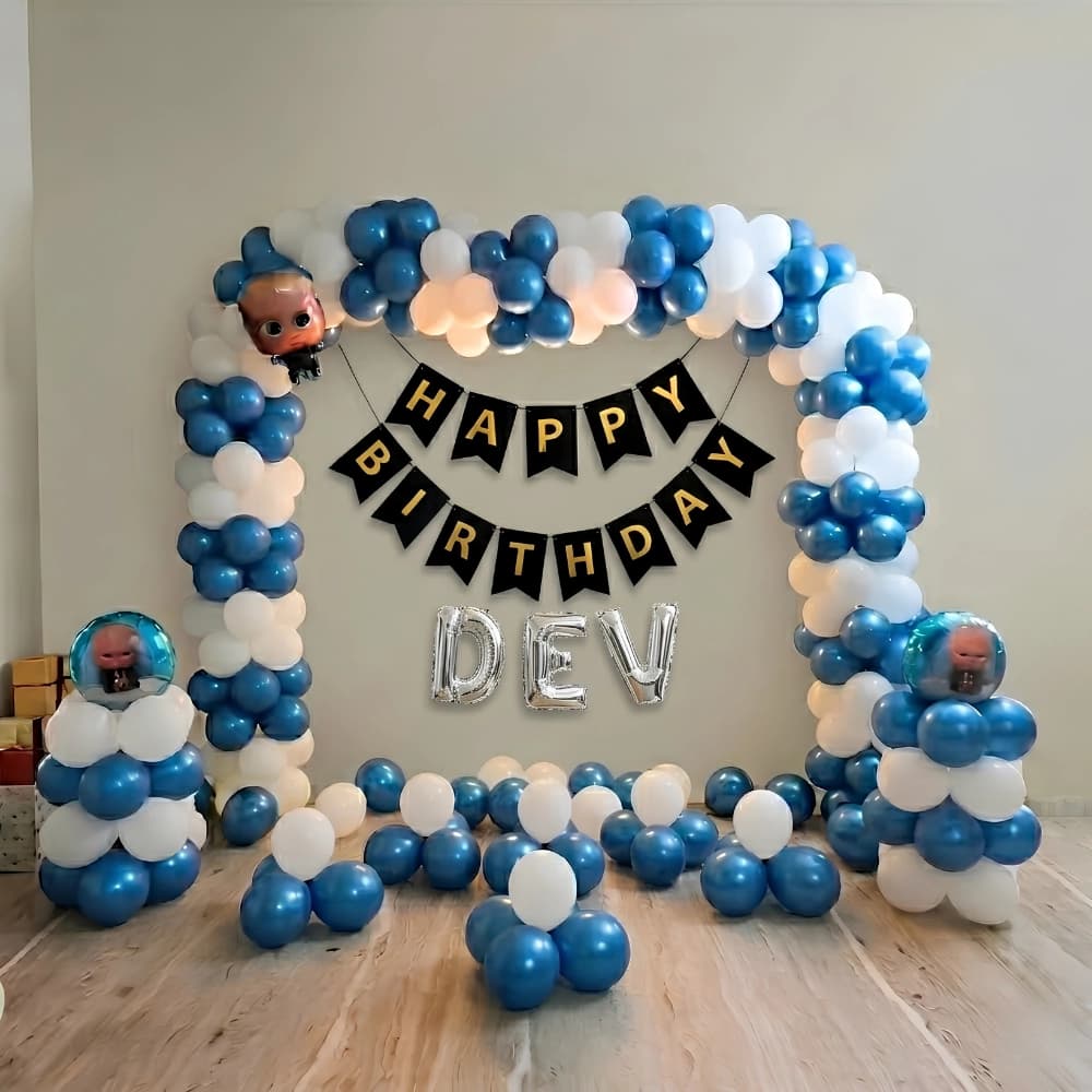 Simple Baby Boss Birthday Decoration