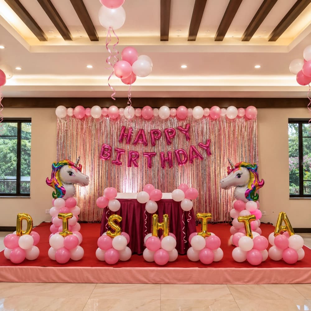Simple Unicorn Stage Decoration