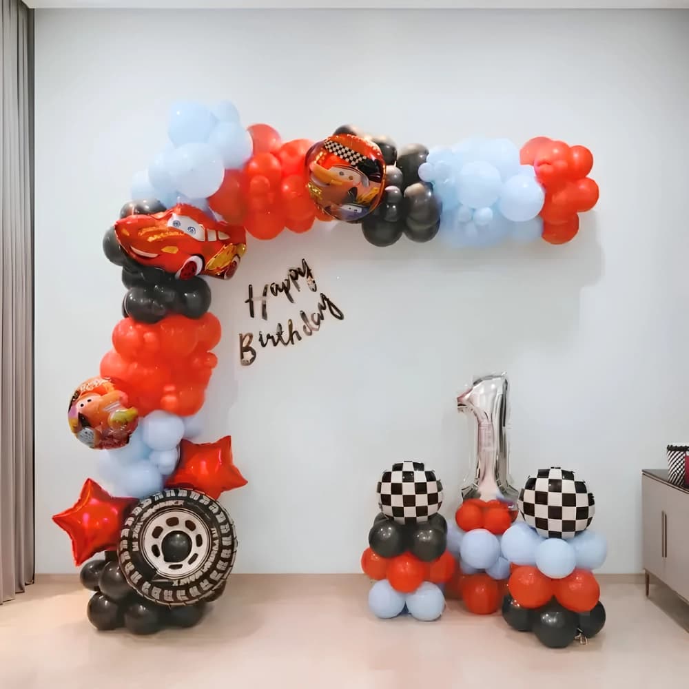 Simple Car Theme Balloon Decoration