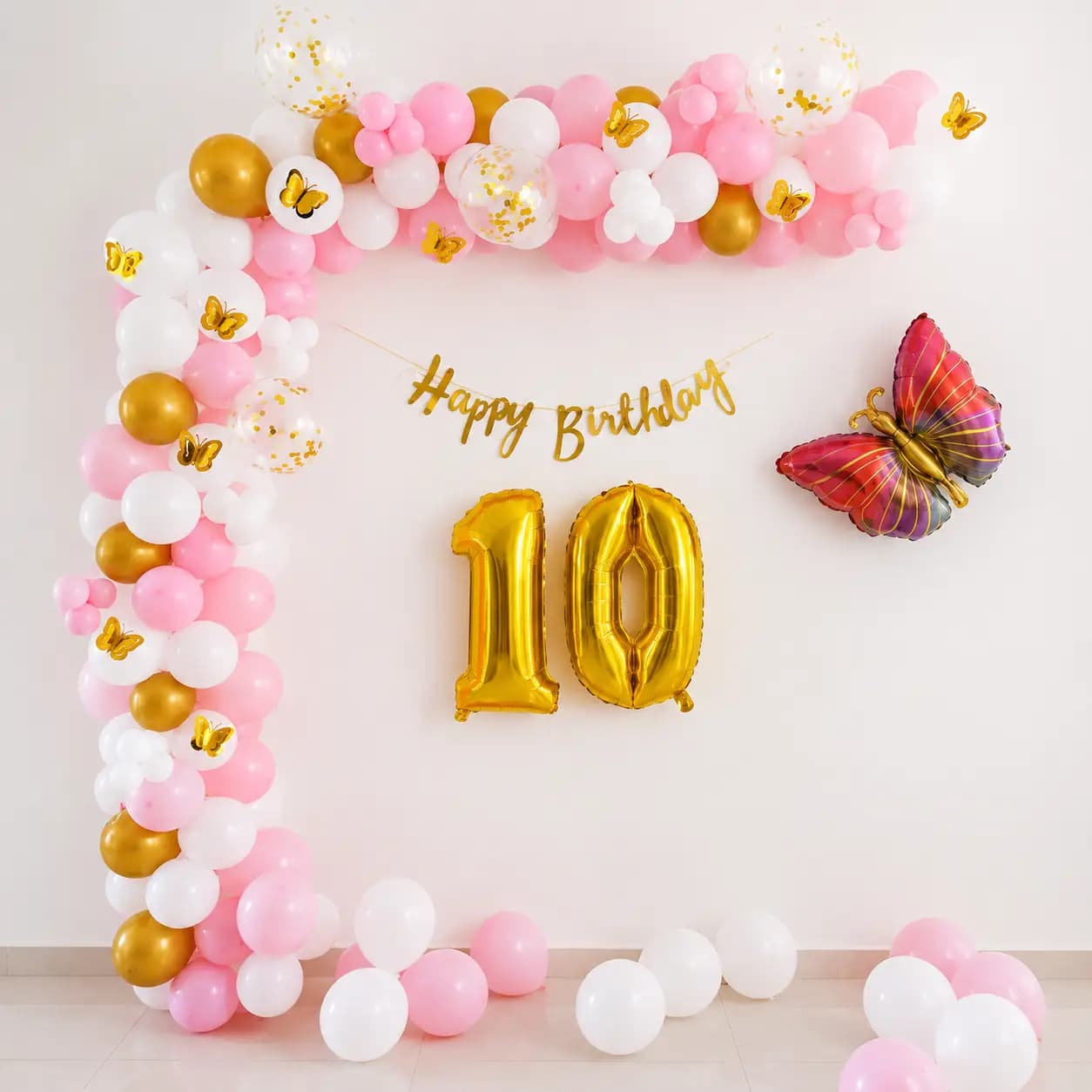 Butterfly Pastel Balloon Arch — 7eventzz decoration