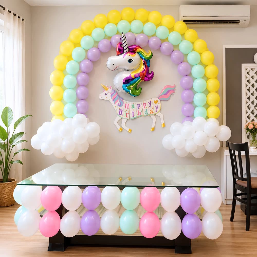 Unicorn Theme Hall Decoration
