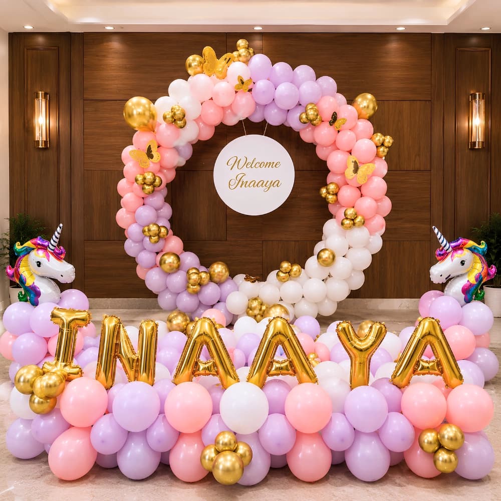 Unicorn Birthday Backdrop — 7eventzz decoration