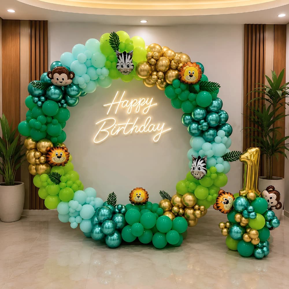 Jungle Theme Backdrop Decor — 7eventzz decoration