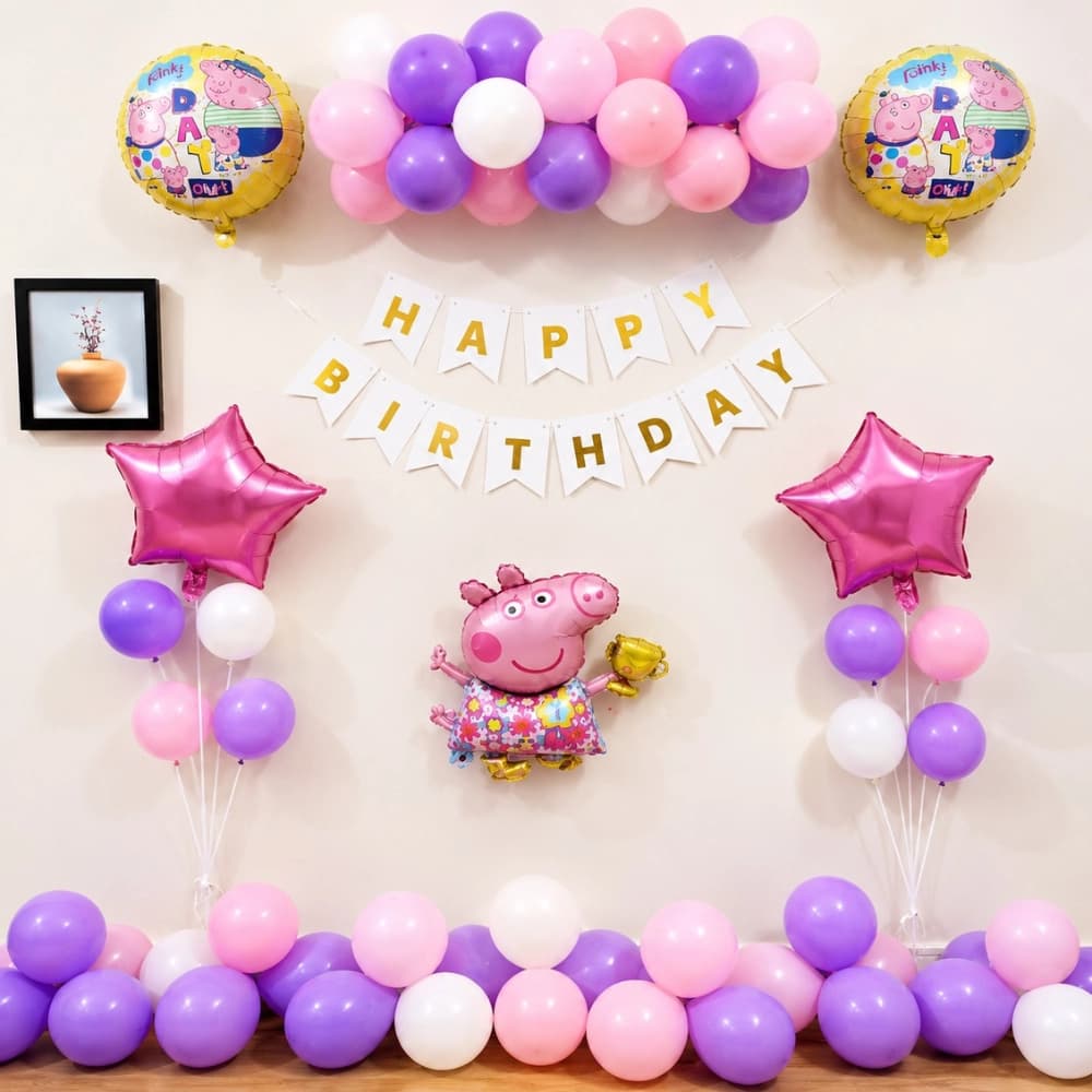 Simple Peppa Pig Decoration — 7eventzz decoration