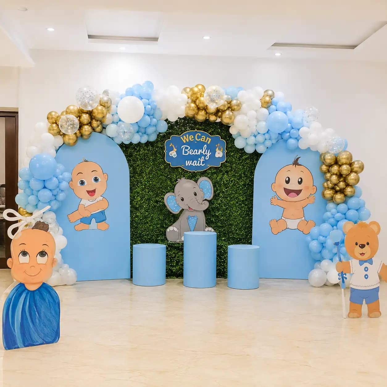 Mundan Stage Backdrop Setup — 7eventzz decoration