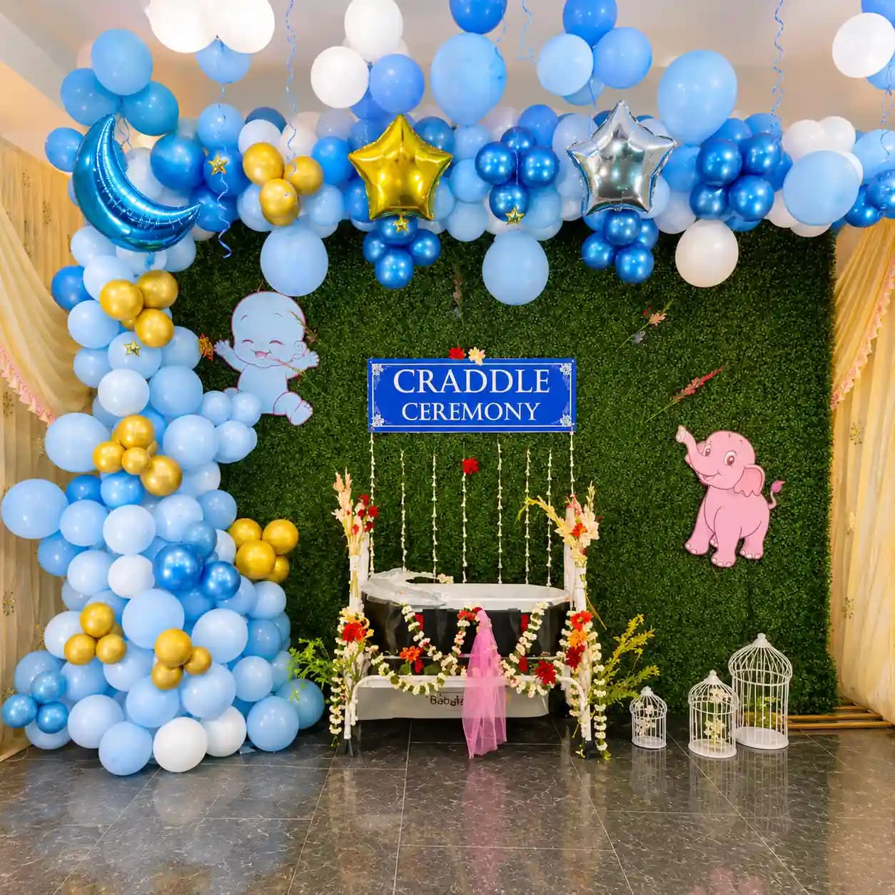 Baby Cadle Ceremony Backdrop