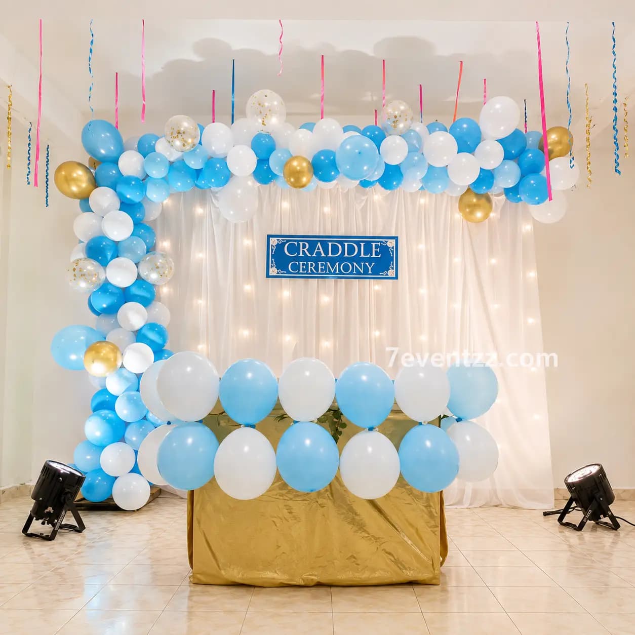 Cradle Ceremony Backdrop Setup