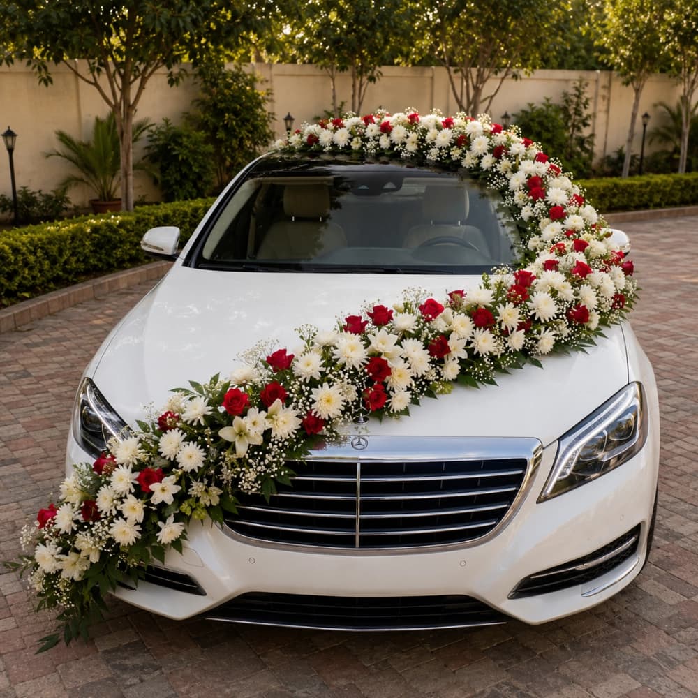 Flower Car Decoration For Wedding — 7eventzz decoration