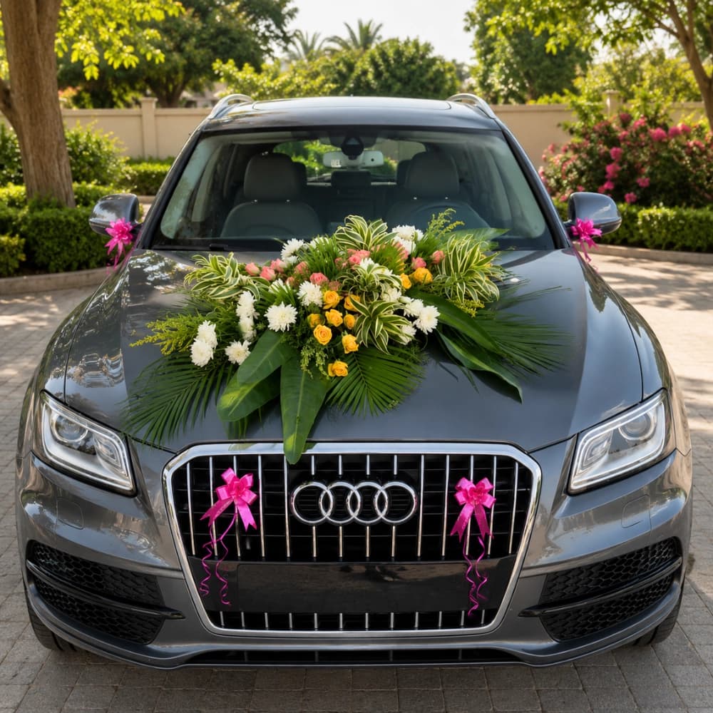 Wedding Car Decoration With Flowers — 7eventzz decoration