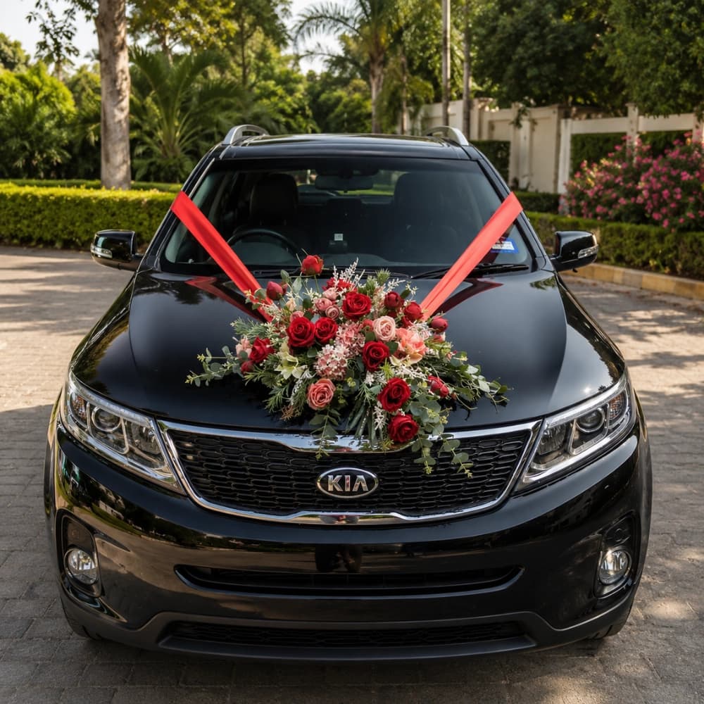 Simple Marriage Car Decoration — 7eventzz decoration