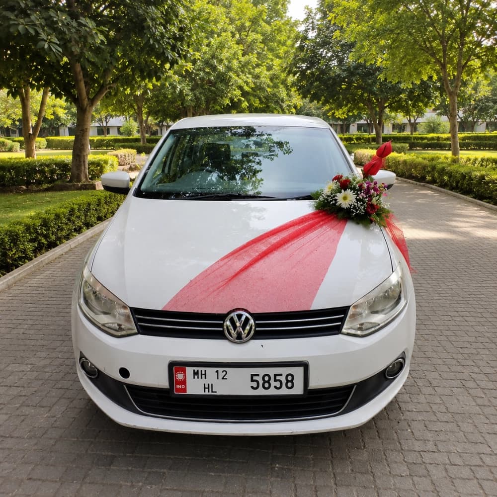 Simple Wedding Car Decor — 7eventzz decoration