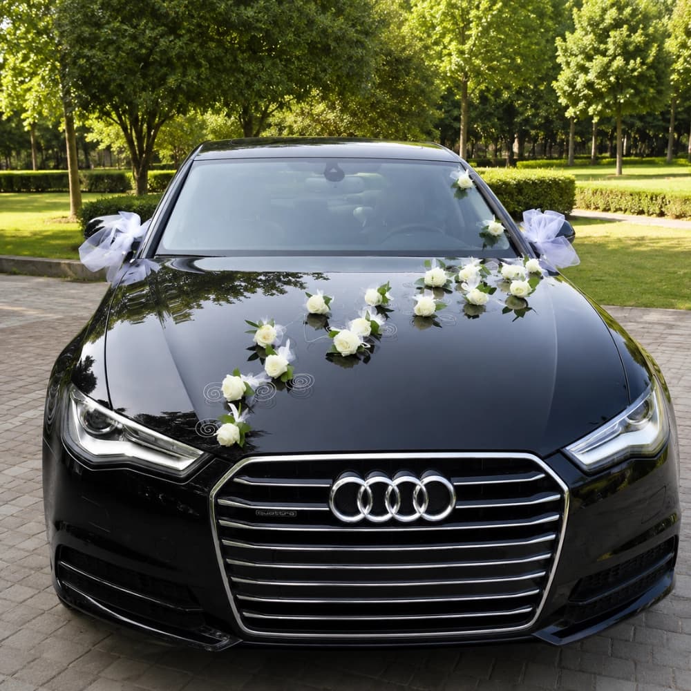 Wedding Car Decor With Roses — 7eventzz decoration
