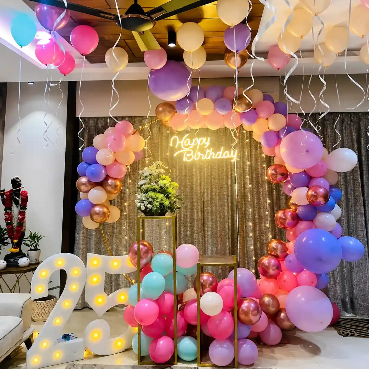 25th Birthday Colorful Decoration