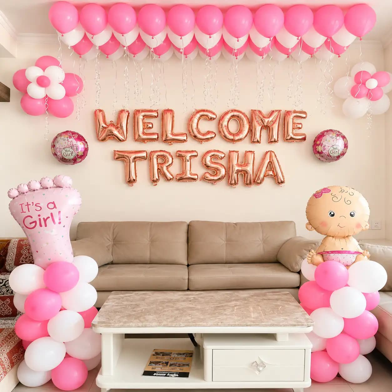 Baby Girl Homecoming Decoration — 7eventzz decoration