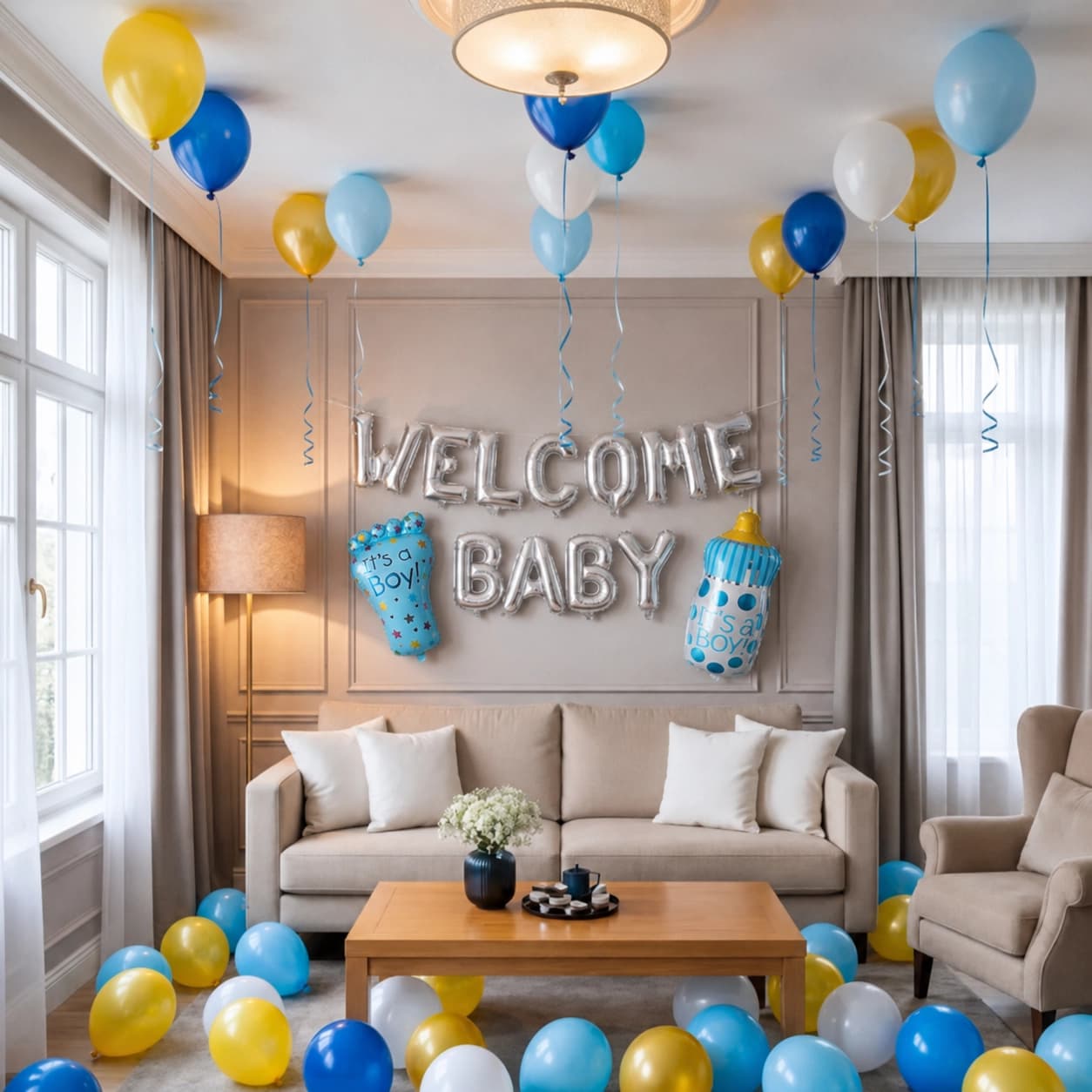 Welcome Baby Boy Room Decoration