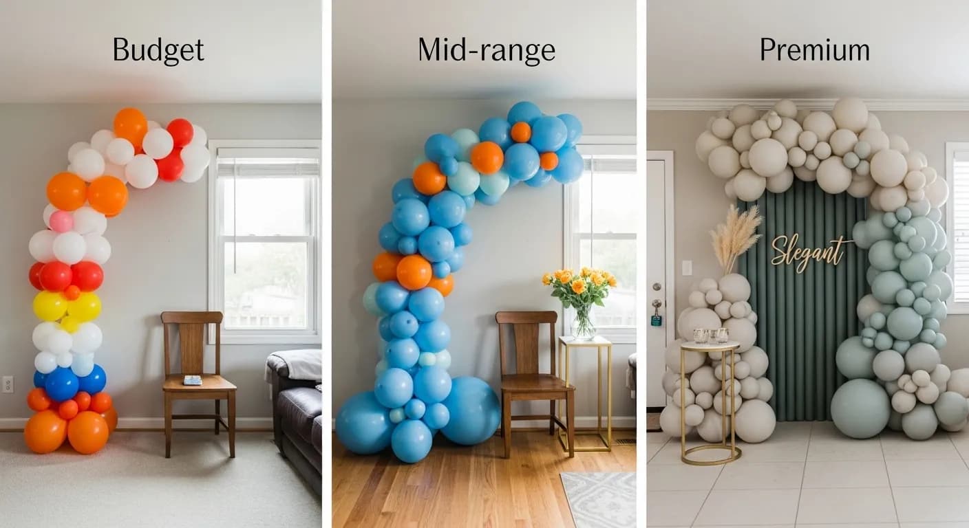 Different style of balloon decoration