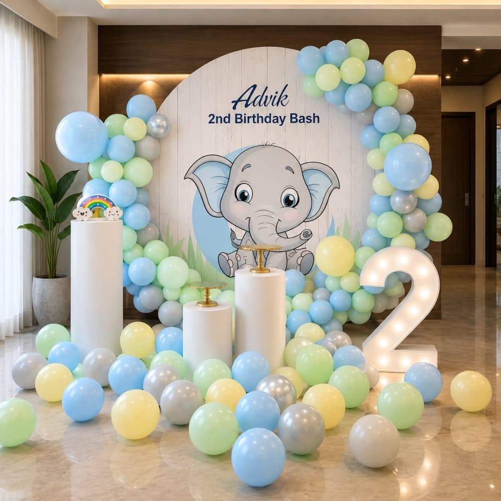 Dumbo Theme Birthday Backdrop