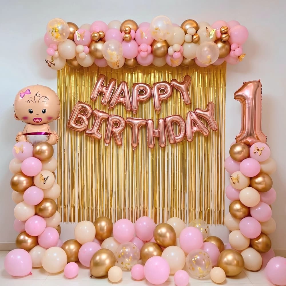 Simple Butterfly Theme Balloon Decoration
