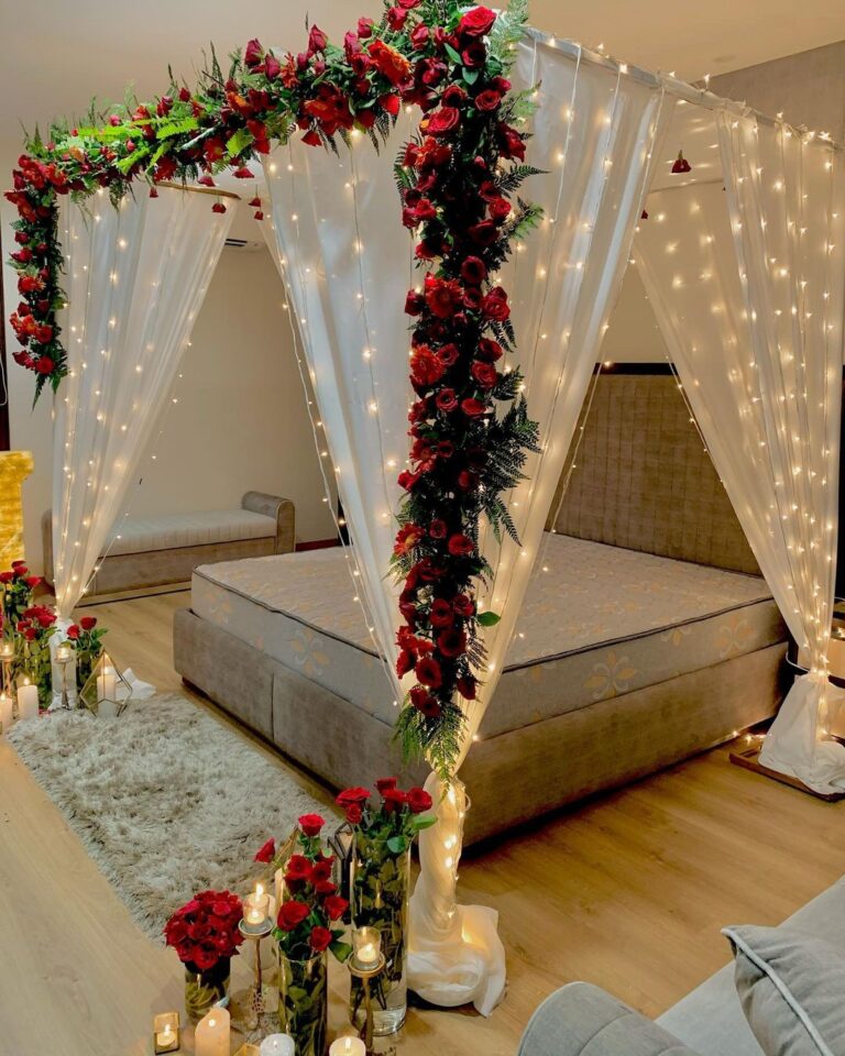 Book Romantic First Night Bed Decoration 7eventzz