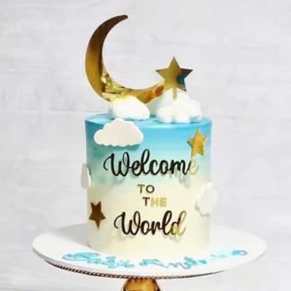 Welcome baby cake for newborn 