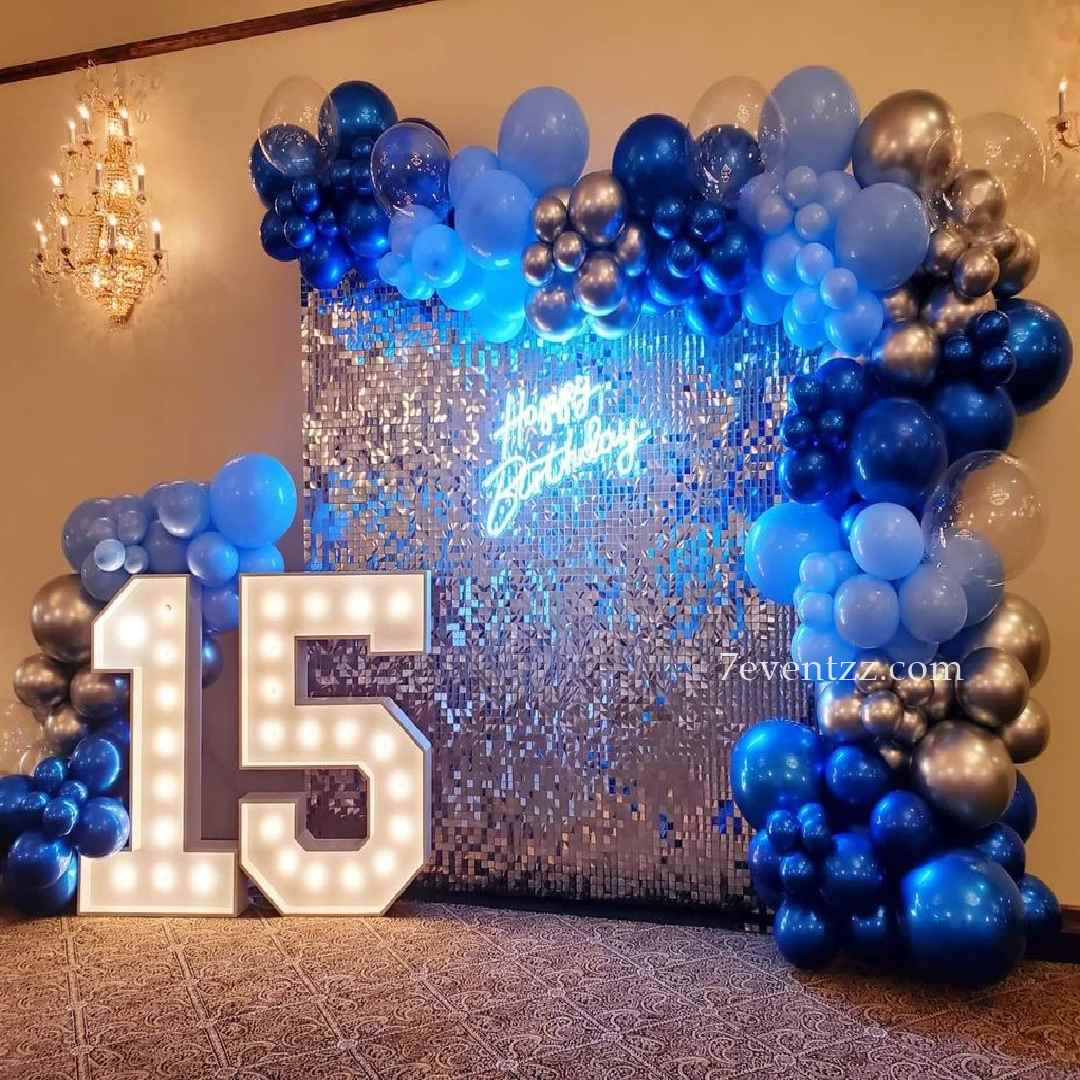 Blue Sequence Decoration
