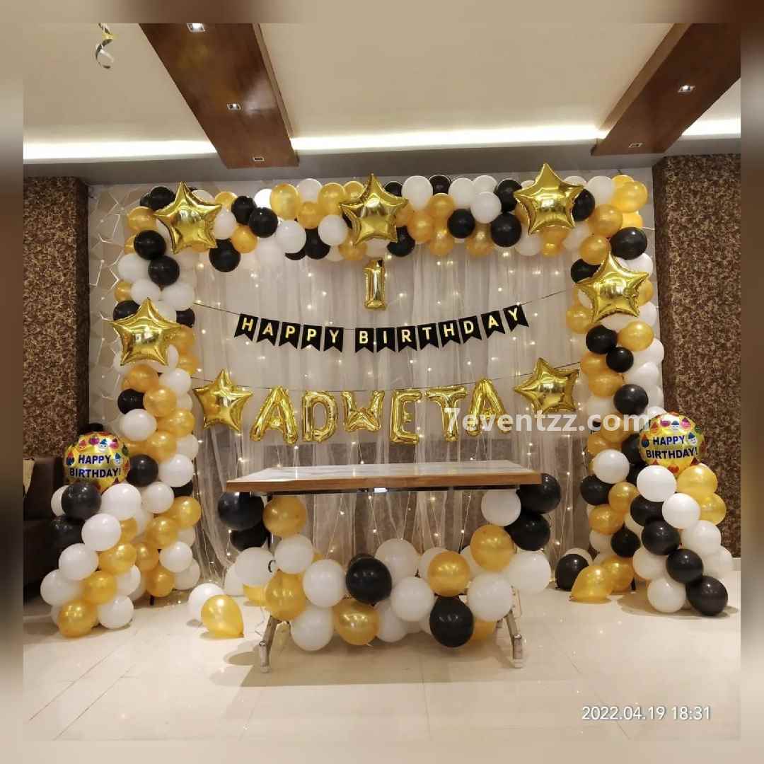 Black and Golden Stage Decoration