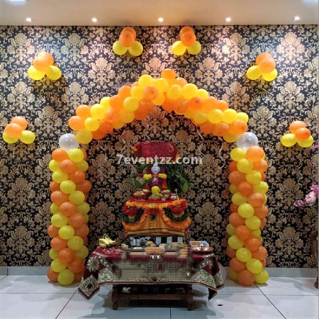 Balloon Decoration for Ganpati