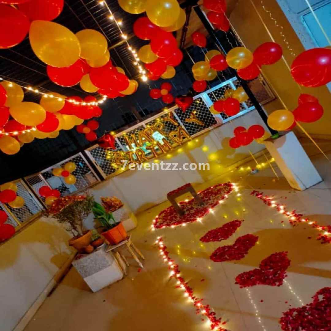Romantic Terrace Party Setup