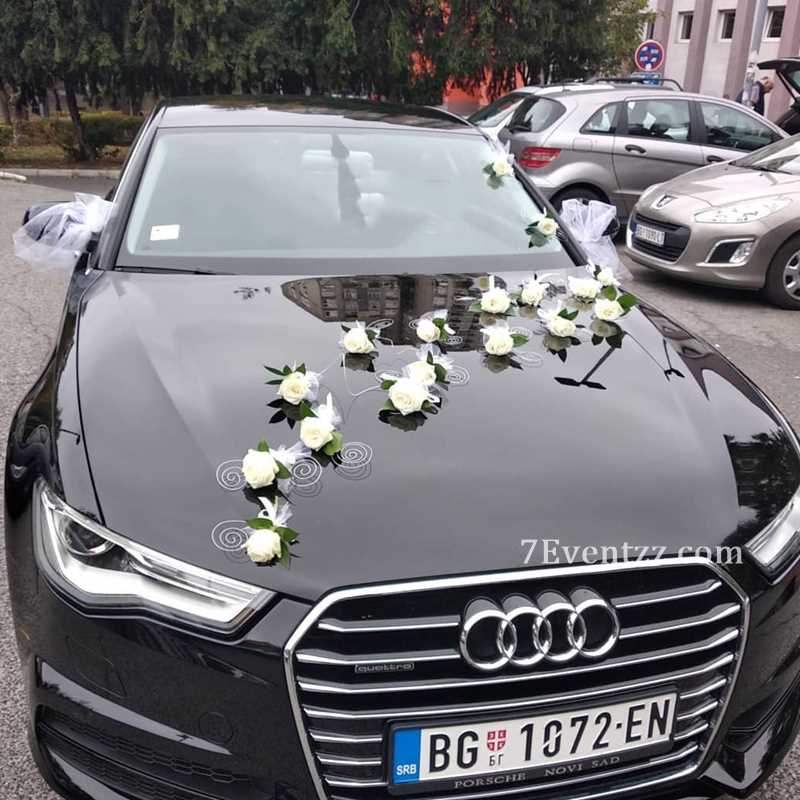 Wedding Car Decor With Roses