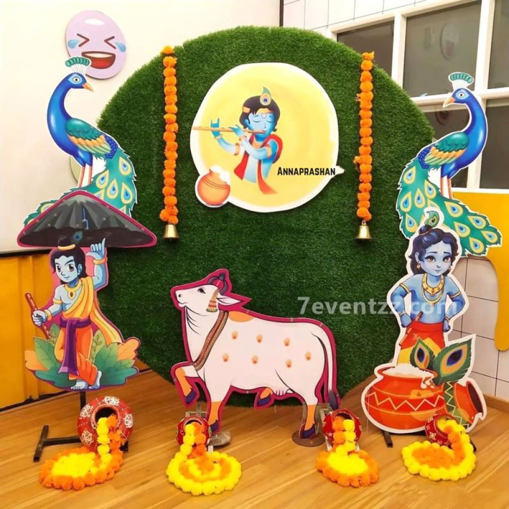 Krishna Theme Backdrop Decoration