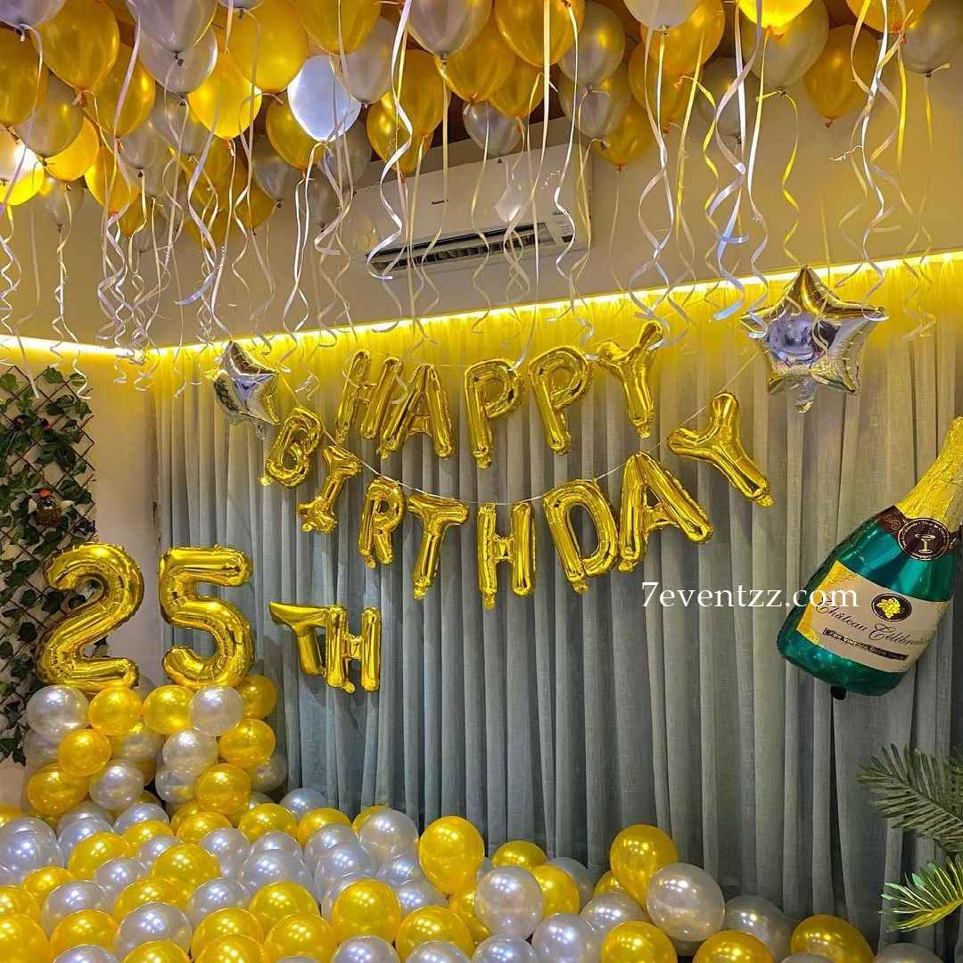 Gold Birthday Hall Decoration