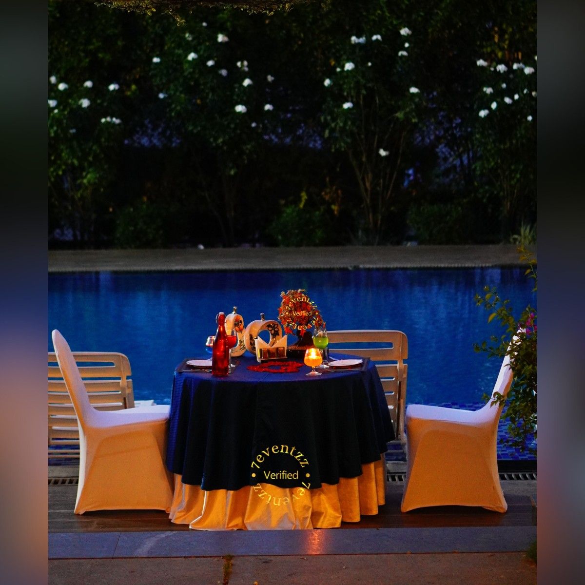 Enchanted Poolside Dinner