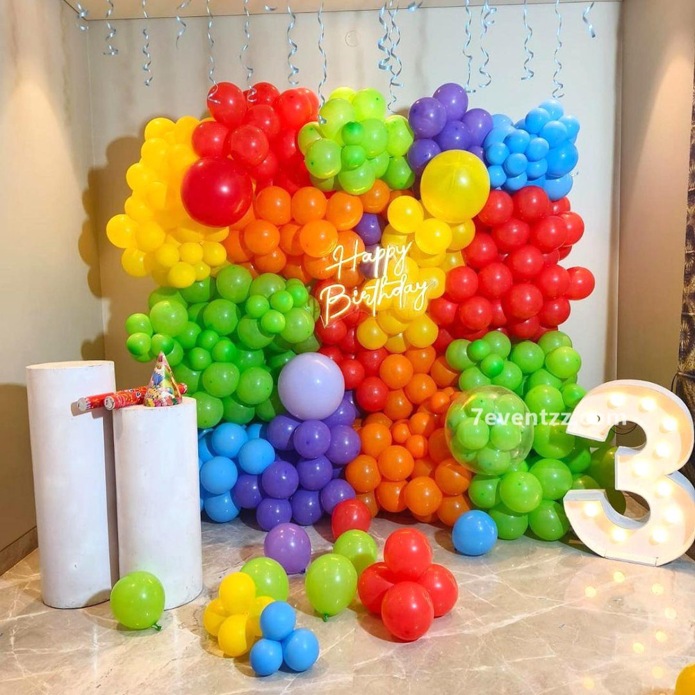 Colorful Balloon Wall Decoration