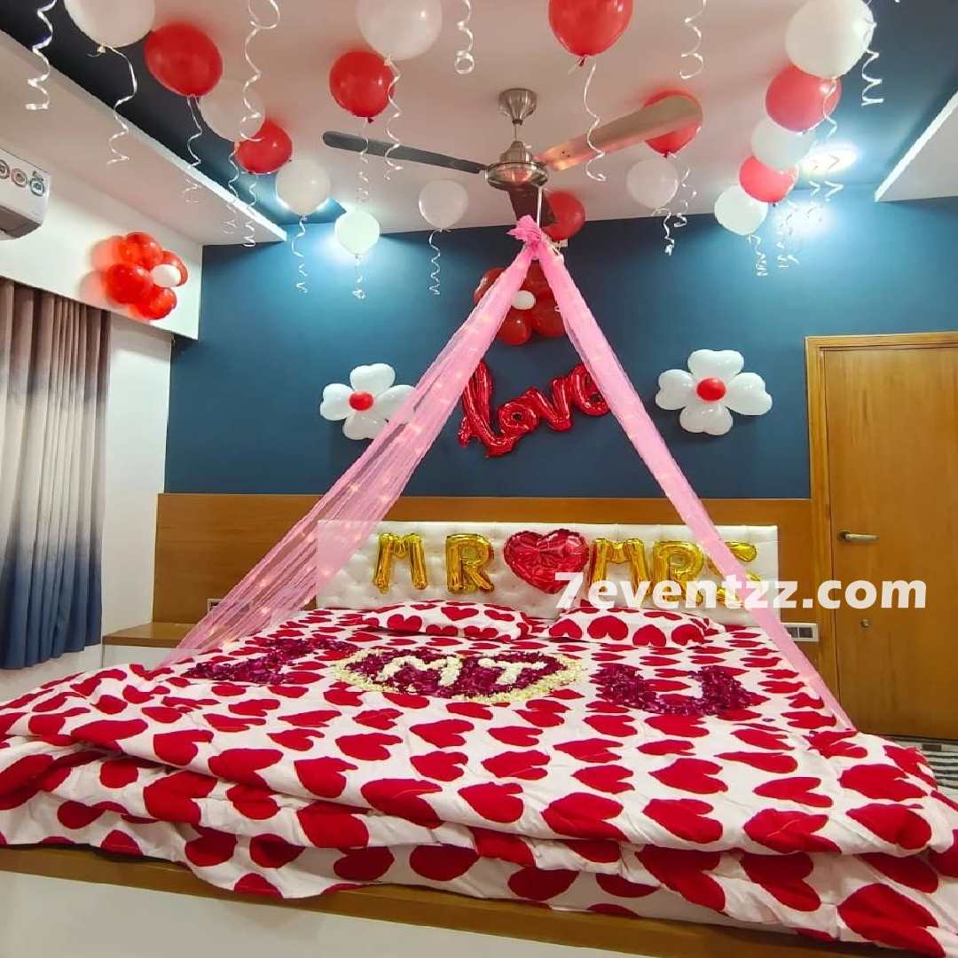 Marriage Room Balloon Decoration