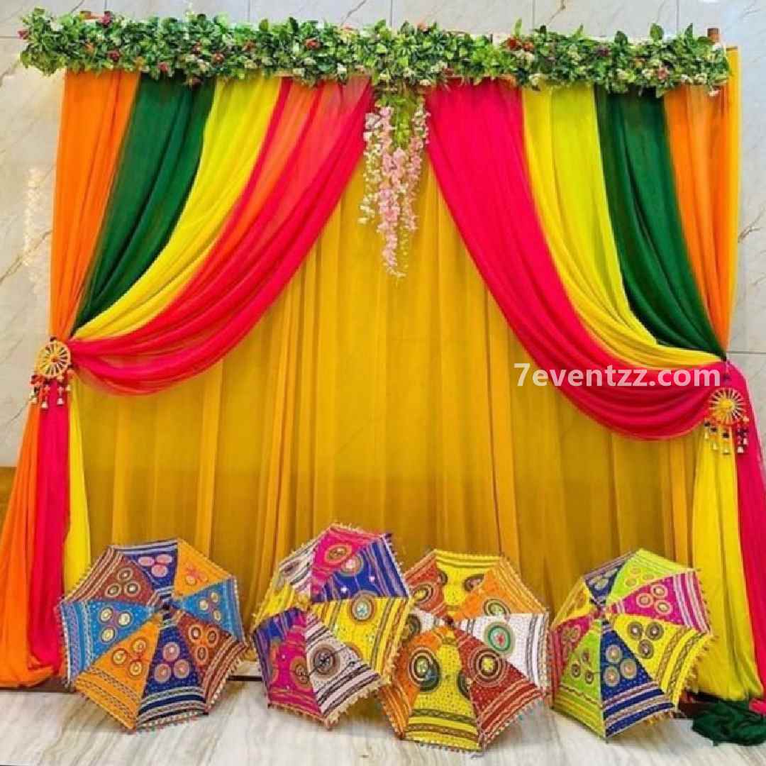 Colorful Mehndi Backdrop