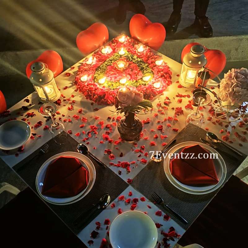 Indoor Romantic Candle Light Dinner