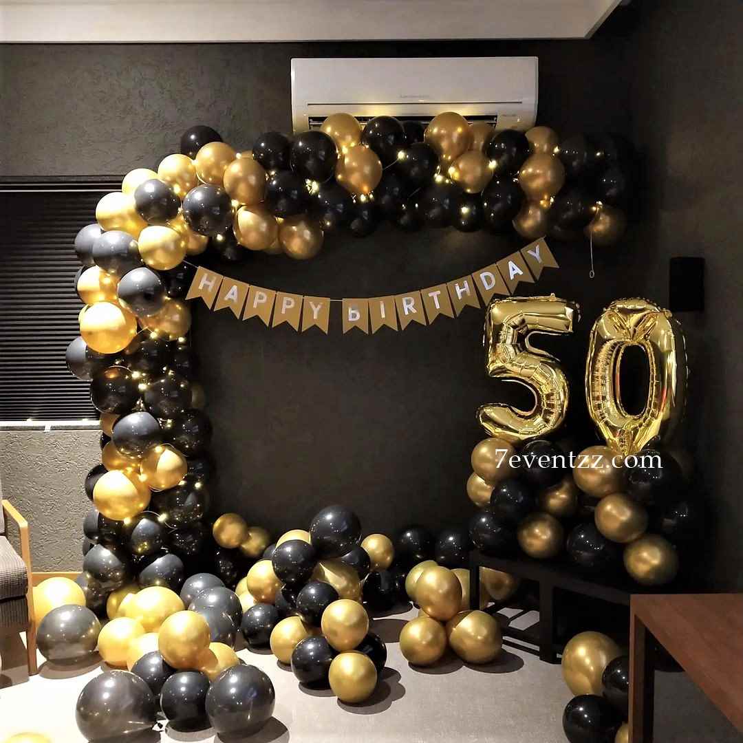 Black Gold Balloon Decoration