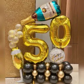 50th Birthday Balloon Bouquet