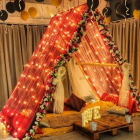 Romantic Cabana Setup for Couples