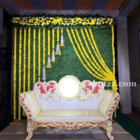 Mehndi Green Backdrop Setup