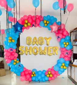 Cute Baby Shower Ring Backdrop 